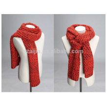 women winter fancy yarn fashion acrylic knitted long scarf